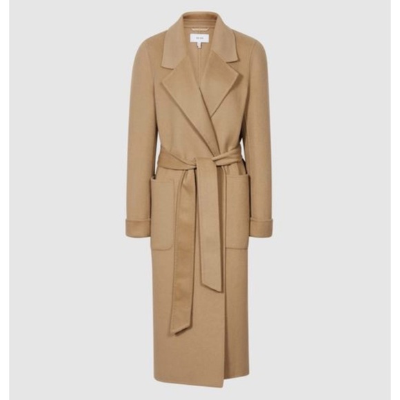 REISS wool blend Elise belted coat NWT - Picture 1 of 14